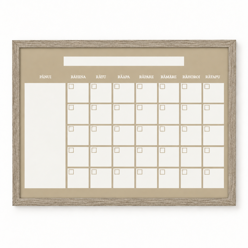 Parauri Mārama Framed Calendar